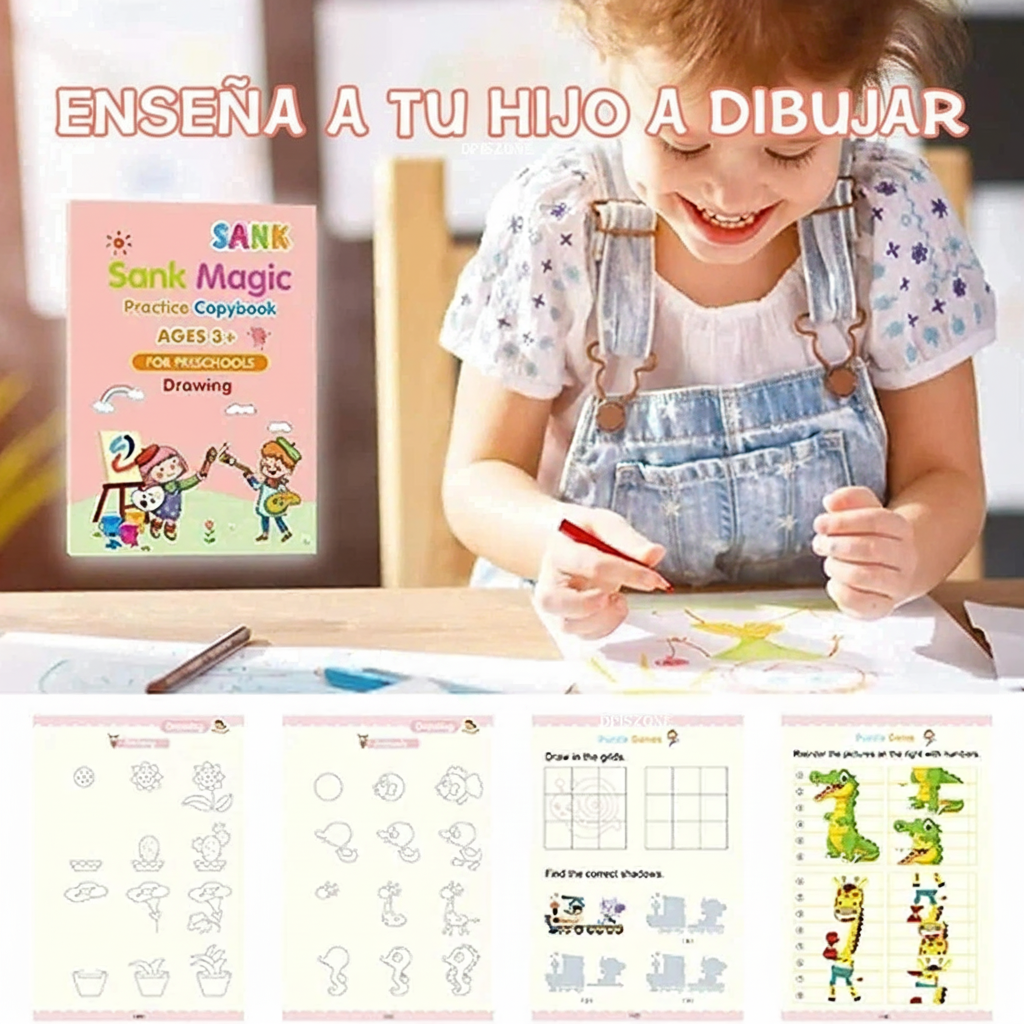 Cuaderno mágico de escritura para Niños 4und
