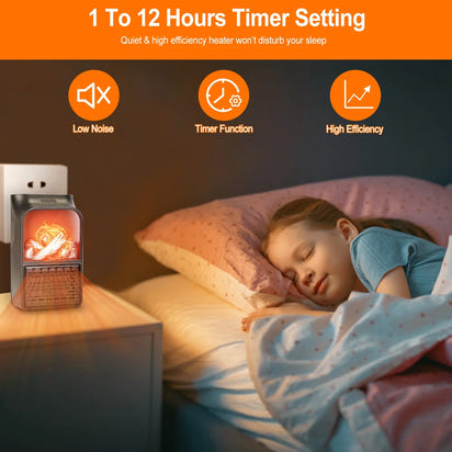 Mini Calefactor Eléctrico Portátil con Control Remoto – Calor Rápido y Seguro