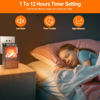 Mini Calefactor Eléctrico Portátil con Control Remoto – Calor Rápido y Seguro