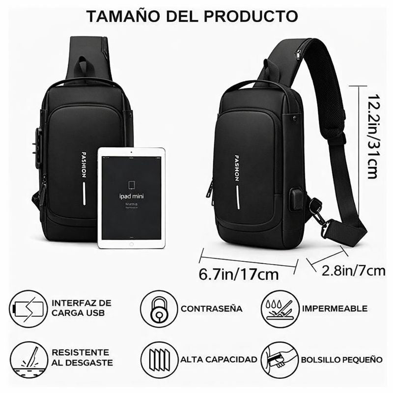 Mochila Antirrobo con Puerto USB y Candado de Seguridad – Carga tu móvil en cualquier lugar
