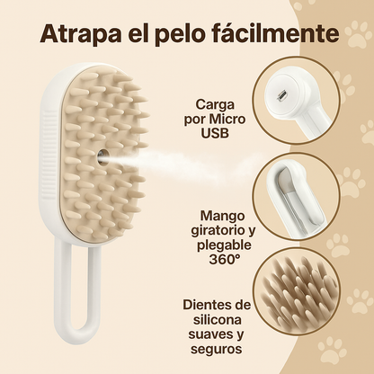 Cepillo con Vapor Brush & Go para mascotas
