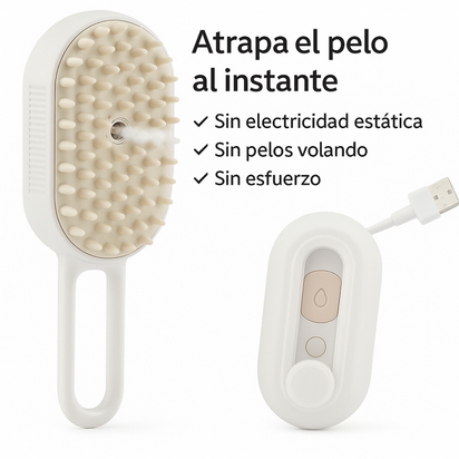 Cepillo Vapor Para Mascotas Brush & Go  Pack 2 Cepillos