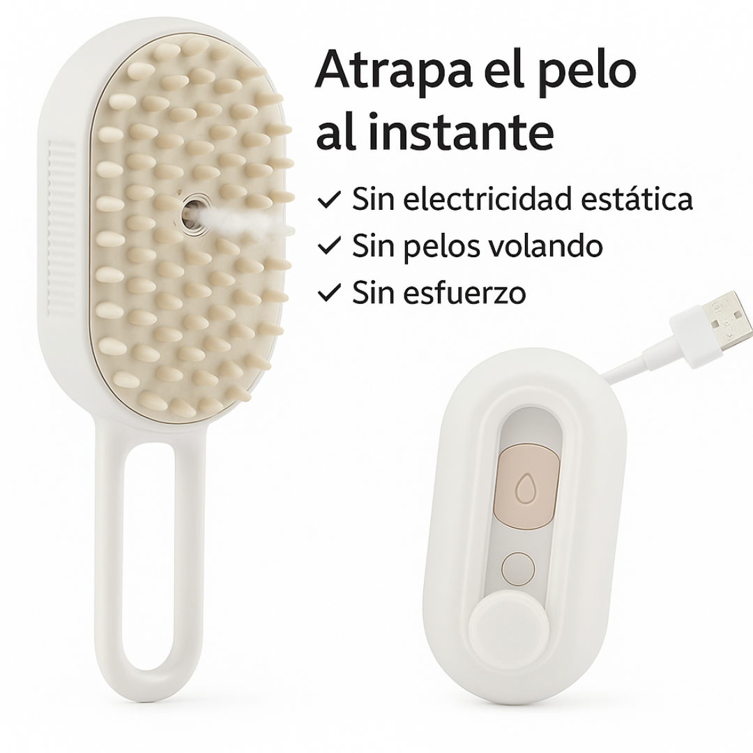 Cepillo Vapor Para Mascotas Brush & Go  Pack 2 Cepillos