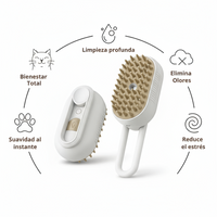 Cepillo Vapor Para Mascotas Brush & Go  Pack 2 Cepillos