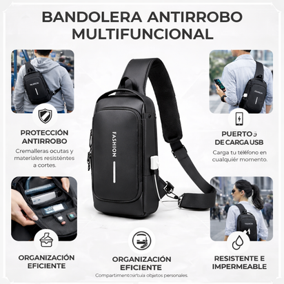 Mochila Antirrobo con Puerto USB y Candado de Seguridad – Carga tu móvil en cualquier lugar