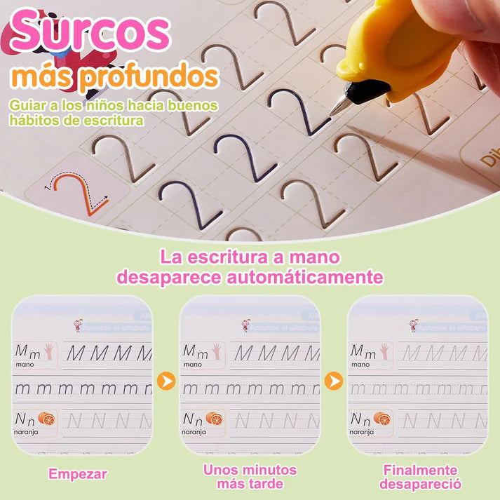 Cuaderno mágico de escritura para Niños 4und