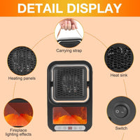 Mini Calefactor Eléctrico Portátil con Control Remoto – Calor Rápido y Seguro