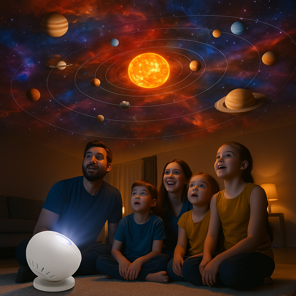 Proyector de Galaxia - Familia Disfrutando